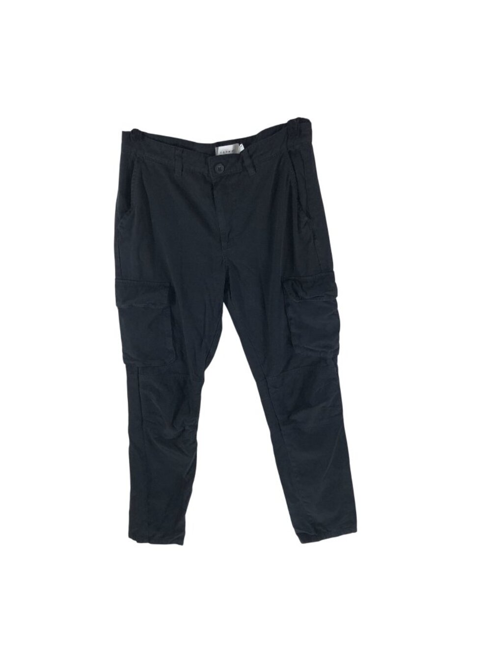 Topman Mens Cargo Pants Cotton Tapered Black 34x32
